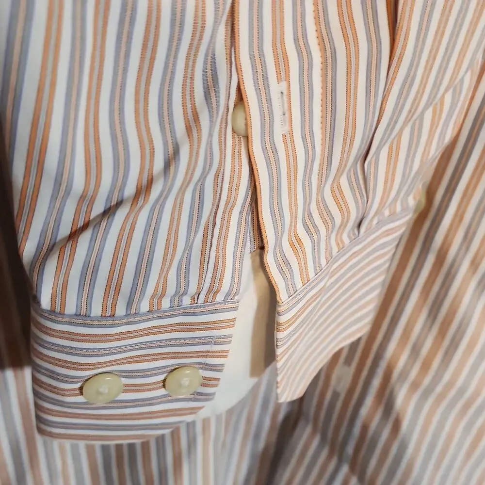 Banana Republic Non-Iron Classic Fit Striped Men's Dress Shirt 16-16.5 L